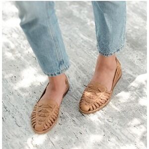 Nisolo‎ Woven Leather Cut Out Huarache Loafer Flats Shoes Womens Size 9.5